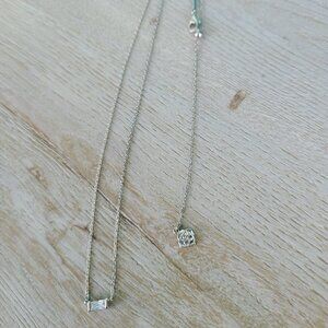 Kendra Scott Juliette Silver Pendant Necklace in White Crystal